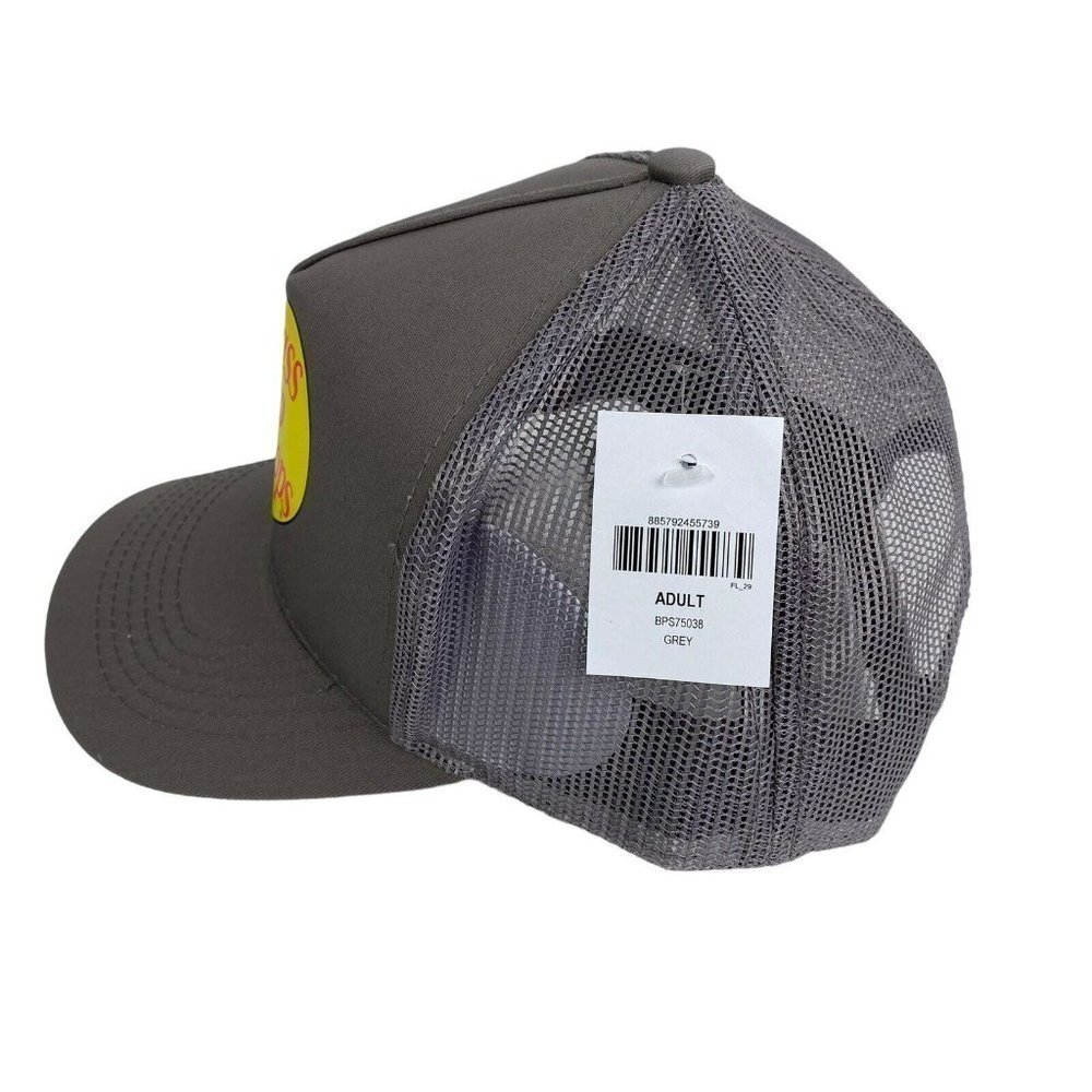 Bass Pro Shops Grey Printed Logo Trucker Mesh Hat Snapback Closure‎ NEW - Picture 2 of 9